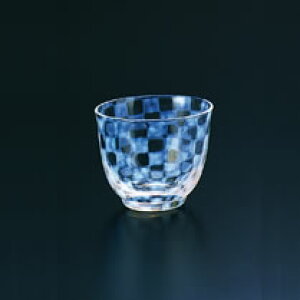 【指定不可】廣田硝子 大正浪漫硝子 冷茶 市松 Φ72×H60mm 140ml 送料無料 冷茶グラス ガラス 工芸品 日本製 食器