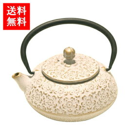 ロジアソシエイツ 南部鉄器 Roji カラー急須 サクラ 白 ゴールド 0.6L 送料無料 南部鉄急須 伝統工芸 おしゃれ 日本製 ケトル モダン