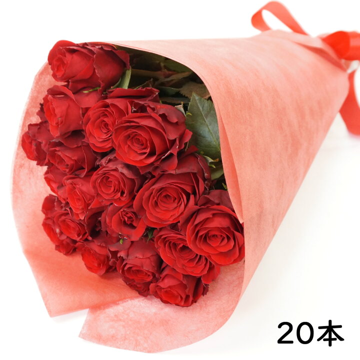 楽天市場 花門フラワーゲート バラ花束 ２０本 赤 レッド 生花 ギフト プレゼント 贈答 お祝い 記念日 大切な日 バレンタインデー G Call 食通の定番 お取り寄せ