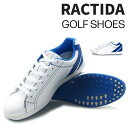 【日本正規品】ラクティダ メンズ スパイクレス ゴルフシューズ SRM-06 ホワイトブルー RACTIDA GOLF スパイクレスシューズ 男性用 ゴルフ用品【新品】【即納】【あす楽対応】