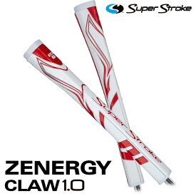 【日本正規品】 スーパーストローク ゴルフグリップ パター用 ゼナジークロー1.0 ZENERGY CLAW1.0 パターグリップ ホワイトレッド SUPER STROKE GOLF GRIP ゴルフ用品 交換用グリップ ネコポス発送 ピストル型 ピストルグリップ 【新品】【即納】