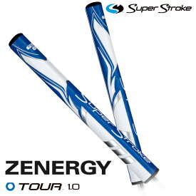 【日本正規品】 スーパーストローク ゴルフグリップ パター用 ゼナジー ツアー1.0 ZENERGY TOUR 1.0 パターグリップ ブルーホワイト SUPER STROKE GOLF GRIP ゴルフ用品 交換用グリップ 【新品】【即納】