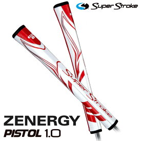 【日本正規品】 スーパーストローク ゴルフグリップ パター用 ゼナジーピストル1.0 ZENERGY PISTOL 1.0 パターグリップ ホワイトレッド SUPER STROKE GOLF GRIP ゴルフ用品 交換用グリップ ネコポス発送 ピストル型 ピストルグリップ 【新品】【即納】