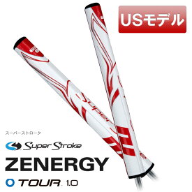 【USモデル】 スーパーストローク ゴルフグリップ パター用 ゼナジー ツアー1.0 ZENERGY TOUR 1.0 パターグリップ ホワイトレッド SUPER STROKE GOLF GRIP ゴルフ用品 交換用グリップ ネコポス発送 【新品】【即納】