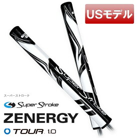 【USモデル】 スーパーストローク ゴルフグリップ パター用 ゼナジー ツアー1.0 ZENERGY TOUR 1.0 パターグリップ ブラック ホワイト SUPER STROKE GOLF GRIP ゴルフ用品 交換用グリップ ネコポス発送 【新品】【即納】