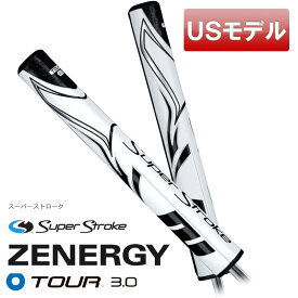 【USモデル】 スーパーストローク ゴルフグリップ パター用 ゼナジー ツアー3.0 ZENERGY TOUR 3.0 パターグリップ ホワイトブラック SUPER STROKE GOLF GRIP ゴルフ用品 交換用グリップ ネコポス発送 【新品】【即納】