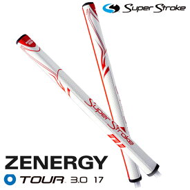 【日本正規品】 スーパーストローク ゴルフグリップ パター用 ゼナジー ツアー3.0 17 ZENERGY TOUR 3.0 17 パターグリップ ホワイトレッド SUPER STROKE GOLF GRIP ゴルフ用品 交換用グリップ【新品】【即納】