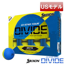 【USモデル】スリクソン ゴルフボール Q-STAR TOUR5 DIVIDE ゴルフボール イエローブルー マットカラーボール 12球入り SRIXON GOLF BALL 1ダース ツートンカラー【新品】【即納】【あす楽対応】