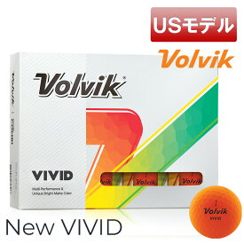 【USモデル】ボルビック ゴルフボール VIVID 2024年モデル オレンジカラーボール 12球入り Volvik GOLF BALL マットカラーボール【新品】【即納】【あす楽対応】