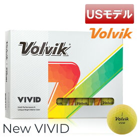 【USモデル】ボルビック ゴルフボール VIVID 2024年モデル イエローカラーボール 12球入り Volvik GOLF BALL マットカラーボール【新品】【即納】【あす楽対応】