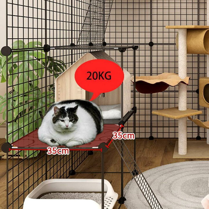 楽天市場】猫用ケージ フェレット 屋内 ベビーサークル、猫犬小屋 金属 