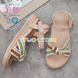 サンダル ぺたんこ レディース アンクルストラップ フラットサンダル 歩きやすい 痛くない 疲れない 疲れにくい 軽量 おしゃれ 夏新作