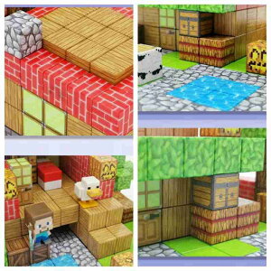 Minecraft マイワールド DIYブロック マインクラフト マグネットブロック サイズ約2cm おもちゃ お祝い 贈り物 ギフト 知育玩具 誕生日