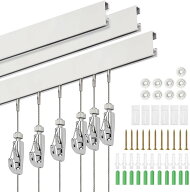 【NEW】ピクチャーレール ワイヤー セット 3M ステンレスワイヤーロープ フック セット G型レール 壁掛け…