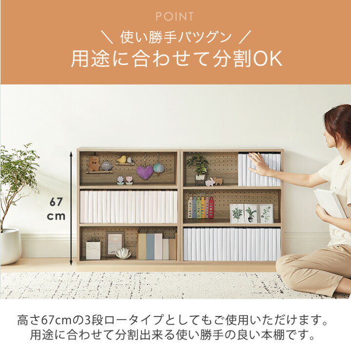 楽天市場】有孔ボード カードスタンド付 本棚 6段 推し活ラック 分割 