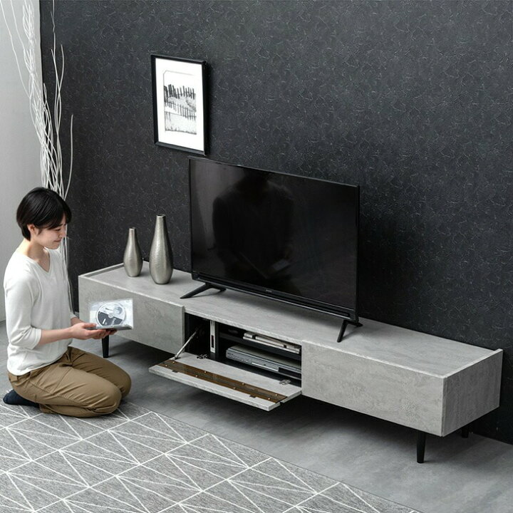 楽天市場】□正午~クーポン5％引□ ストーン調 テレビ台 200cm 傷に 