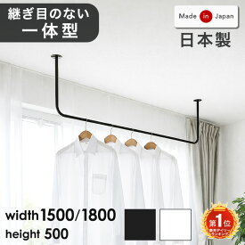 【在庫有】楽天1位 日本製 一体型 アイアンバー 完成品 Φ22 天井 U型 耐荷重30kg 1500 1800mm 物干し 部屋干し 洋服 ハンガー ハンギング ハンガーバー アイアン バー ランドリーバー ハンガー 国産 【1800のみ超大型/後払・時間指定NG】