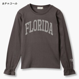 長袖Tシャツ 長袖 ロンT クルーネック カットソー トップス プリント 女の子 スクール 小学生 中学生 ティーンズ キッズ ジュニア 通学 子供服 子ども服 服 140 150 160