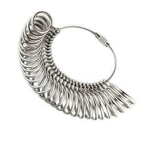 リングゲージ 日本規格 指輪 ゲージ 日本サイズ 1号-28号対応 ステンレス サイズゲージ リング ring gauge 指のサイズ 号数を測れる