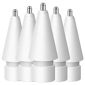 5個入り アップルペンシル 交換用ペンApple Pencil 1/2/Pro世代用の交換用アップルペンシルiPad Pencil用の高感度交換用ペン先と正確なコントロールペン先 ペン先 アップルペンシル ペン