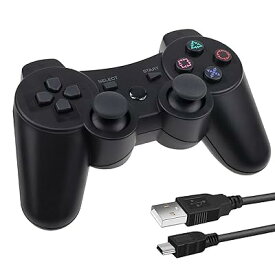 「2023 改良」 PS3 用 ワイヤレスコントローラー PS3 用コントローラー Bluetooth ワイヤレス ゲームパッド USB ケーブル 振動機能
