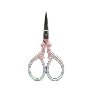 刺繍ハサミ 縫製はさみ 糸きりハサミ 小さい手芸はさみ ステンレス製 良い切れ味 DIY 裁縫ツール 手芸用 手軽 持ちやすい ヴィンテージ (グラデーションカラー)