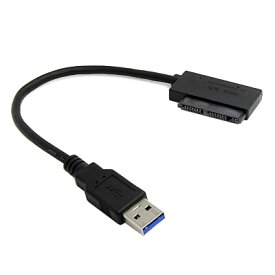 USB 3.0 - Micro SATA 7+9 16ピン 1.8インチ 90度角度 ハードディスクドライバー SSDアダプターケーブル 10cm