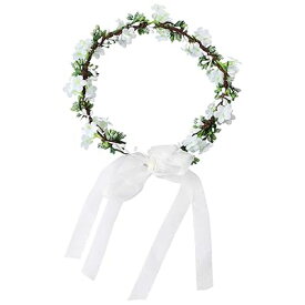 花冠 花かんむり ヘッドドレス 髪飾り 花嫁ヘアアクセサリー フラワー はなかんむり 子供 大人 キッズ ブライダル パーティー 写真撮影 演奏会 ホワイト