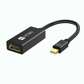 Mini DisplayPort to HDMI 変換アダプタ【4K@60Hz/20cm】Thunderbolt to HDMI Apple Mac, MacBook Air/Pro, iMac, Surface Pro/Dock対応 Minidis