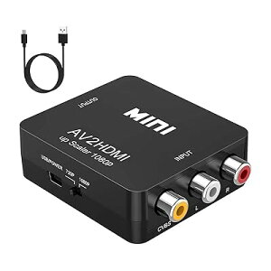 RCA to HDMI変換コンバーター AV to HDMI 変換器 AV2HDMI USBケーブル付き 音声転送 1080/720P切り替え