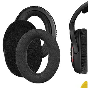 �C���[�p�b�h Comfort �݊��� �p�b�h �[���n�C�U�[ Sennheiser GAME ONE, GAME ZERO, PC360, PC363D, PC373D �w�b�h�z���ɑΉ� �p�b�h �C���[/�C���[�J�b�v ���b�V���t�@�u���b�N (�u���b�N)