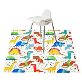 お食事マット 食べこぼしマット 滑り止め 撥水加工 テーブルマット お絵かき 防水 丸洗いOK (