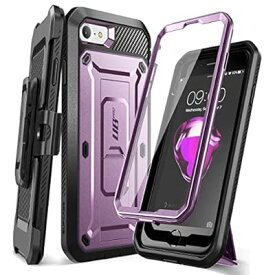 iPhone SE3(第3世代) 2022 SE(第2世代) /iPhone8 /iPhone7 ケース 対応 2020 新しいカバー 液晶保護フィルム と腰かけクリップ付き 米国軍事規格取得 耐衝撃 防塵 二重保護 UBProシリーズ 紫