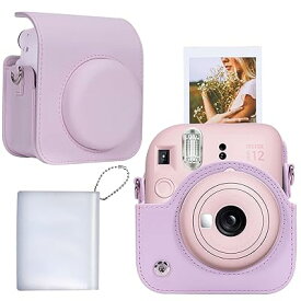 【 専用収納ケース】互換品 FUJIFILM チェキ instax mini 12 / 11 インスタントカメラ INS MINI 12 ショルダーストラップ付き ブロッサムピンク（ケースのみ）