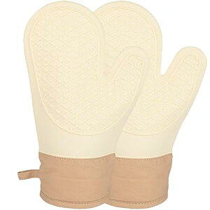 耐熱ミトン オーブンミトン 鍋つかみ オーブングローブ 2個セット シリコン 耐熱温度 300℃ シリコン素材 滑り止め やけど防止 長持ち おしゃれ キッチン手袋 電子レンジ クッキング用 ケー