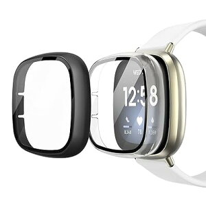 Fitbit Versa 3 Jo[ 2Zbg Fitbit Versa3/VersaSense P[X tBbgrbg @[T3 Ή یP[X Sʕی PCf KXtB LYh~ ϏՌ  X[Y ho wh