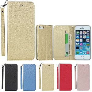 for iPhone SE ��1���� �P�[�X for iPhoneSE�i2016�jfor iPhone 5 5s �ʗp �P�[�X Case �蒠�^ �X�g���b�v�t�� ����PU��v ���邢�F �����}�O�l�b�g �g�уJ�o�[ �J�[�h�|�P�b�g �X�^���h�@�\ �S�[��