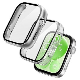 for HUAWEI WATCH FIT3保護ケースが軽い硬質PC素材のファーウェイWATCH FIT3プロテクター-シルバー+透明色