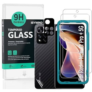 KXtB Redmi Note 11 Pro+ 5G/Redmi Note 11 Pro Plus 5G 6.67" p KX ی tB 2ZbgJYve N^[t(ޗ) wʕیtBt ȒPLbgt