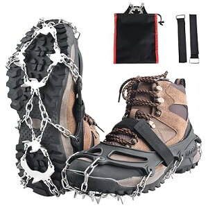 AC[ 18{ `F[XpCN oR Xm[XpCN `F[AC[ ACXXpCN Cp~ R gbLO ނ Crampons [ܕt (ubN, Mi22.5cm - 25.5cmj)