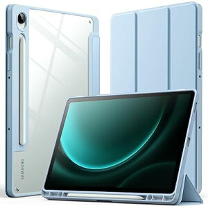 Galaxy Tab S9 FE Plus/Tab S9 Plus ケース 透明 クリア バックカバー S Pen 収納 三つ折スタンド オートスリープ機能 おしゃれ 手帳型軽量 薄型 Tab S9 FE Plus/S9 プラス 12.4インチ 用