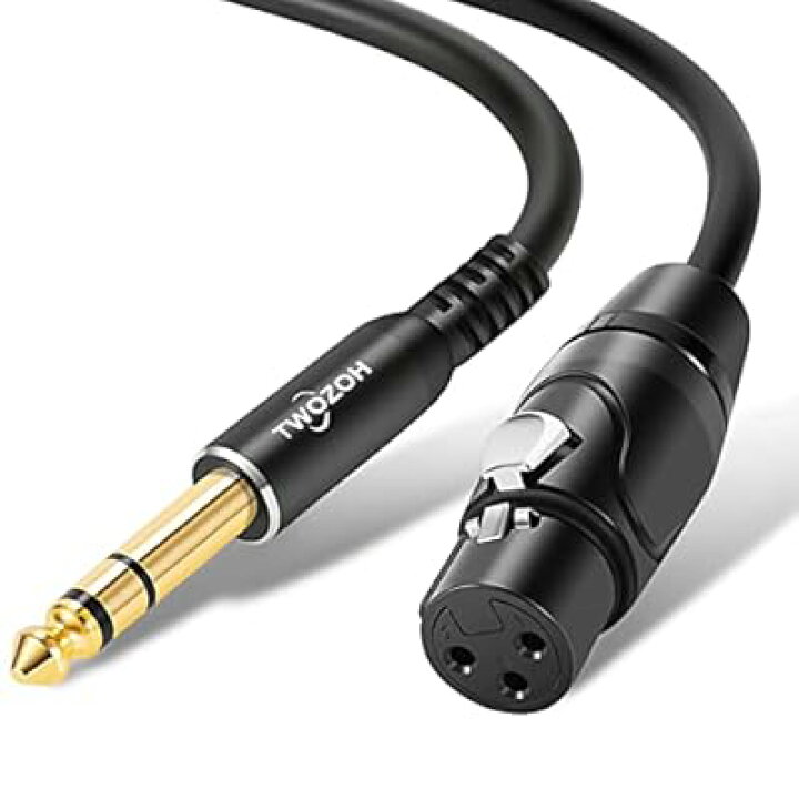 楽天市場】XLRメスから6.35mm (1/4インチ) オスTRSケーブル 4分の1 