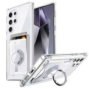 Galaxy S24 Ultra �P�[�X SC-52E SCG26 �P�[�X �J�[�h���[ �w�ʃ|�P�b�g �����O�t�� �X�^���h�@�\ �ϏՌ� ���� TPU �X�}�z�P�[�X �M�����N�V�[S24�E���g�� �J�o�[ - �N���A