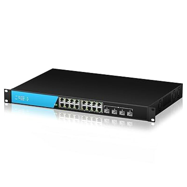 楽天市場】16ポート 2.5G スイッチングハブ 金属筐体 4つの10GbE SFP+ 