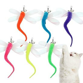 ねこおもちゃ トンボ 猫じゃらし ねこじゃらし飛ぶ蜻蛉 猫 おもちゃ 6点飛ぶトンボ 交換用