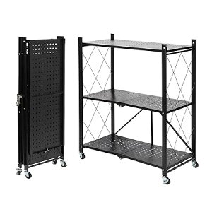 �܂��� ���^�����b�N �܂肽���݃��b�N 3�w ��70CM �܂肽���ݎ��[���b�N���^�����b�N �܂��ݒI 360°�L���X�^�[�t���ňړ��\ �ݒu�s�v �ƒ�p���[���b�N �L�b�`�� �Q�� ���ڊ� ���ւ�