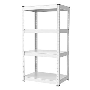 Umimile���b�N �X�`�[�����b�N ��60cm 4�i �ω׏d120kg/�i ���^�����b�N (��60×���s40×����114cm, �z���C�g)