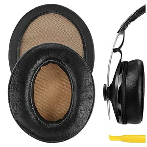 QuickFit �C���[�p�b�h �݊��� �p�b�h �[���n�C�U�[ Sennheiser Momentum 2 Over Ear �w�b�h�z���ɑΉ� �C���p�b�h/�C���[�N�b�V����/�C���[�J�b�v (�v���e�C�����U�[/�u���b�N)
