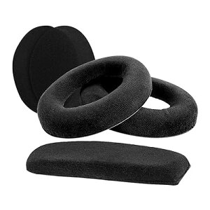 �C���[�p�b�h + �w�b�h�o���h �[���n�C�U�[ Sennheiser HD598, HD515, HD555, HD595, HD518 �� �Ή� ���� �p �C���[�p�b�h�J�o�[ (�u���b�N �x���x�b�g)