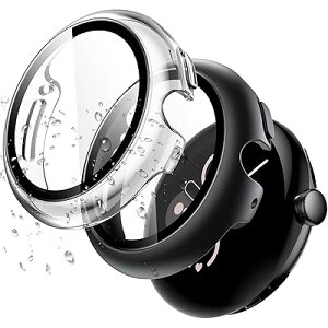 Pixel Watch �J�o�[/Pixel Watch2 �J�o�[ �Ή� Google Pixel Watch 2/1�ی�P�[�X �ی� �K���X�t�B���� ��̌^ PC+TPE�ގ� ��d�\�� �ȈՒ��E �V���v�� �X���� �y�� ���菝 �h�~ �w��h�~ ������